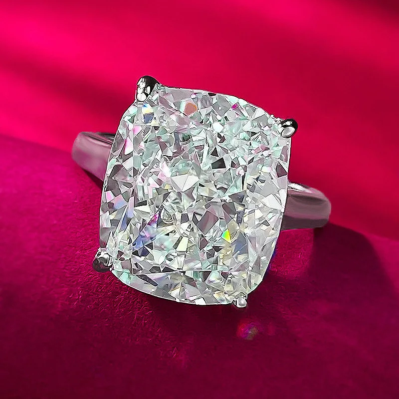 Vintage çift moissanite elmas yüzük% 100 gerçek 925 sterlli gümüş partisi alyans yüzük kadınlar için erkekler vaat mücevherleri