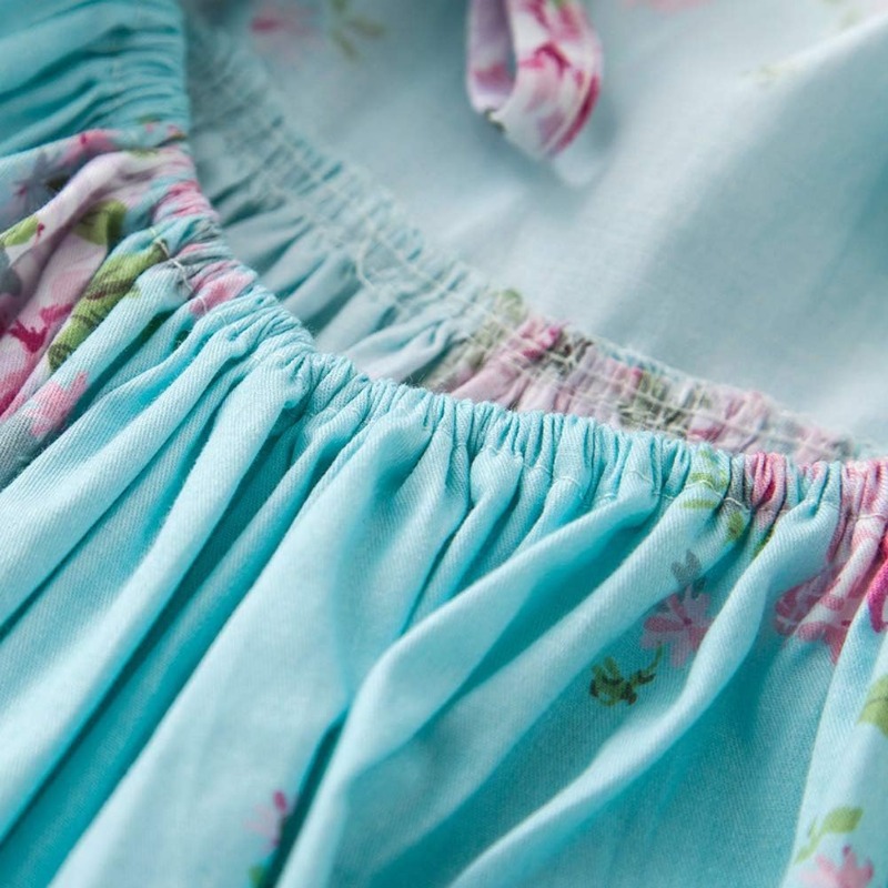 Småbarn vintage blommor flickor klär dig baby rygglös sundress ärmlös matchande kläder