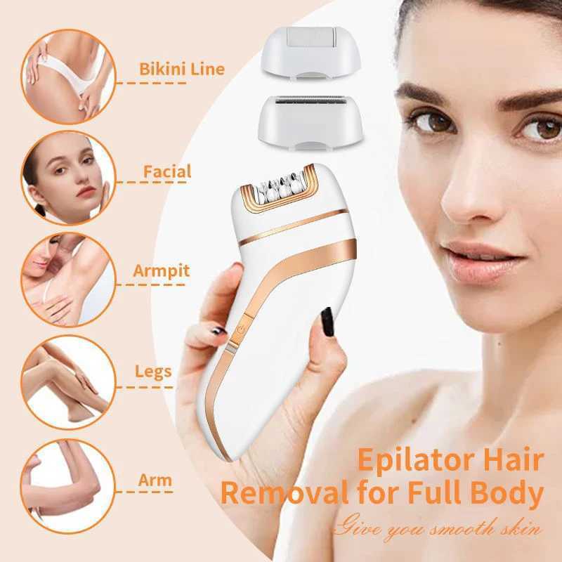 Epilator Kemei 3in1 Lady Epilator Women Shaver Electric Facial Bikini Bikini Piernas Brazos Axila recargable PELETIVO D240424