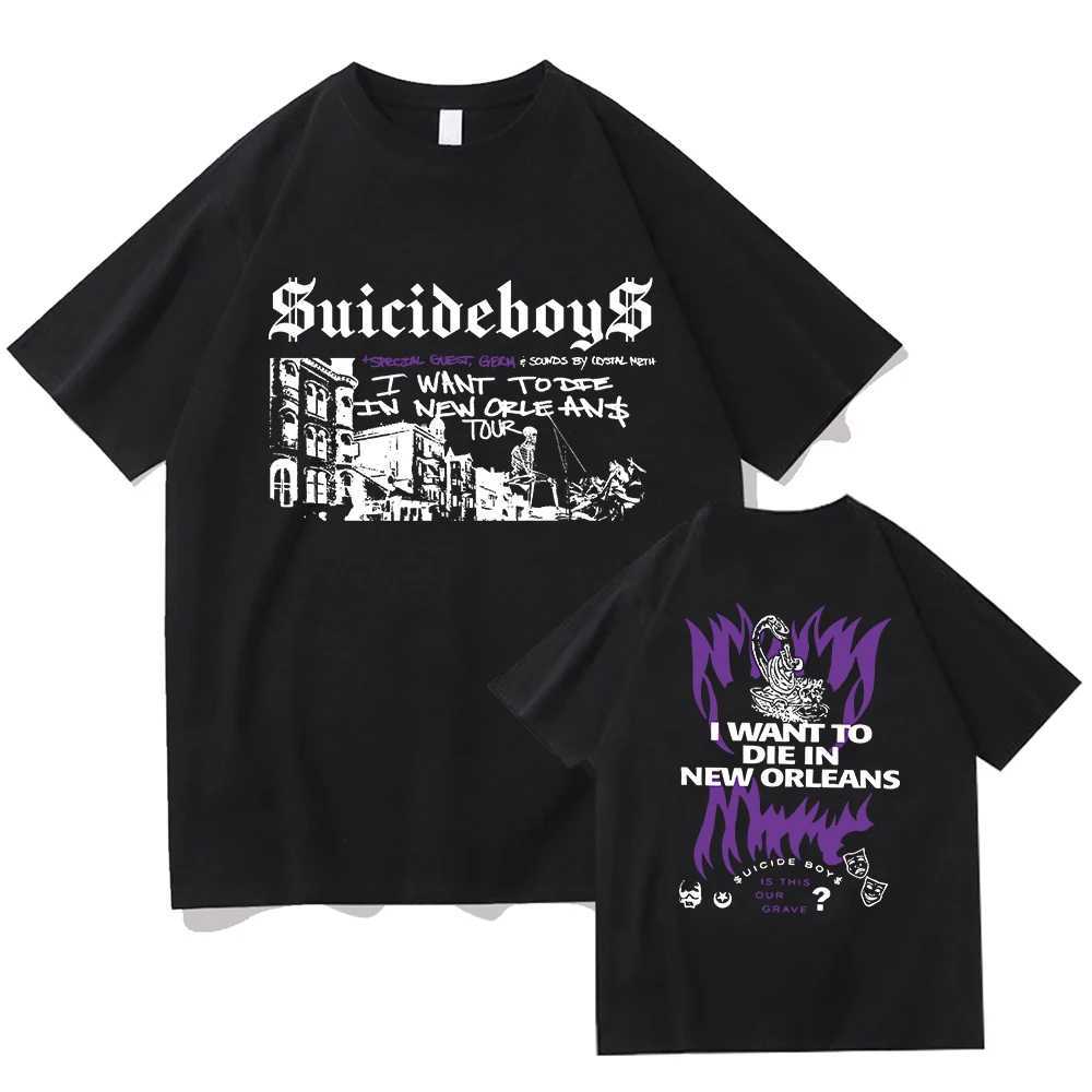 Women's T-Shirt Suicideboys G59 T Shirt Men Fashion I Want To Die In New Orleans Music Album Hip Hop T-Shirts Streetwear Harajuku 240423