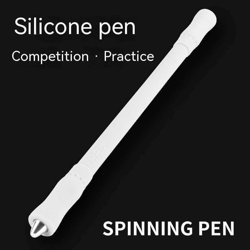 Decompression Toy Silicone Spinning Pen Fidget Spinner Rotating Toys Adults Antistress Anti-slip Hand Spinner Toys For Children Gifts d240424