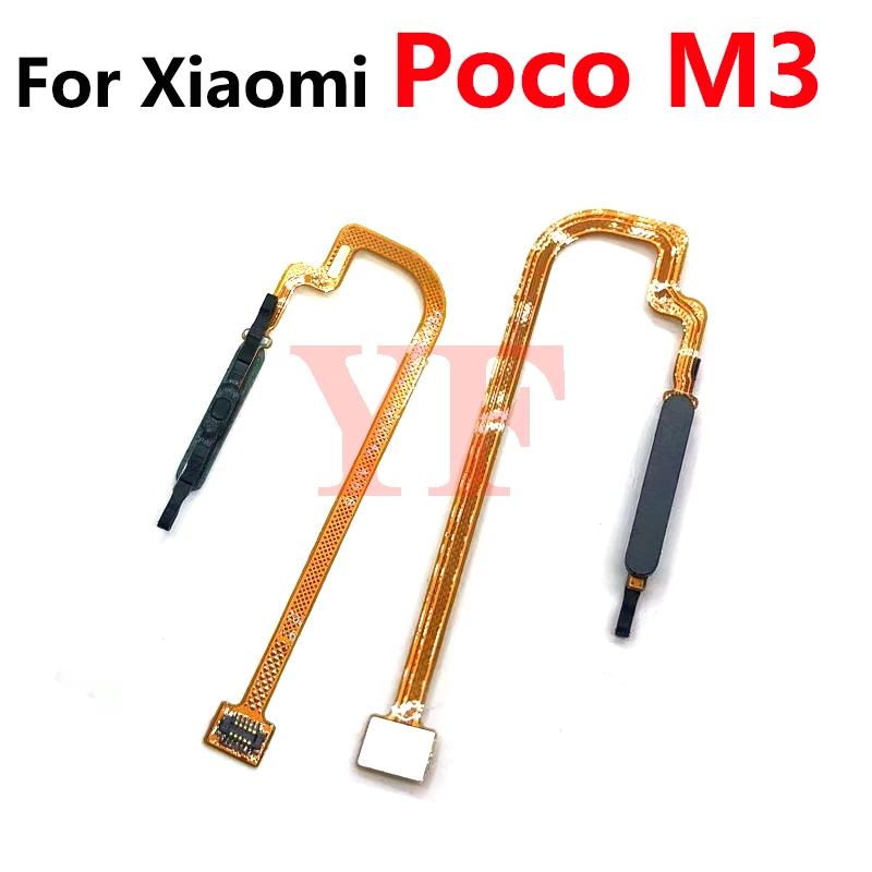 Kabler Fingeravtryckssensor för Xiaomi Poco X3 NFC POCO M3 Pro Fingeravtryck Touch ID -meny Returnyckel Sensor Witch On Off Flex Cable