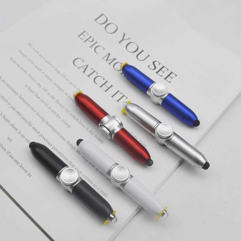 Decompression Toy Multi-function Gyroscope Pens Decompression Toy Gyro Spinner Light Fidget Toy Pen With Relief Stress Led Adult Finger Ballpoi d240424