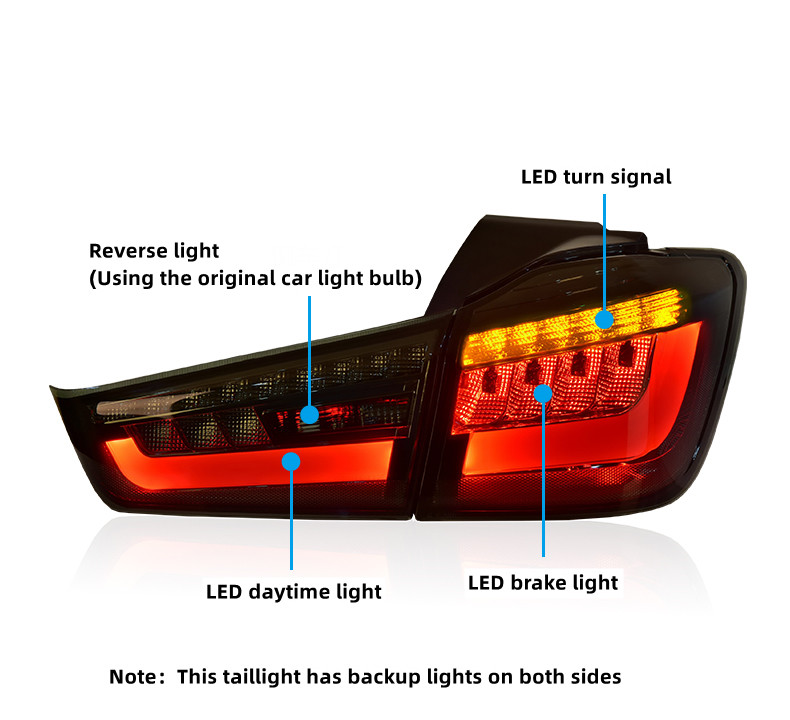 Autolichten voor Mitsubishi ASX 2011-20 18 Auto achterlicht LED LED LED LICHT Remlamp Auto Taillight Assembly