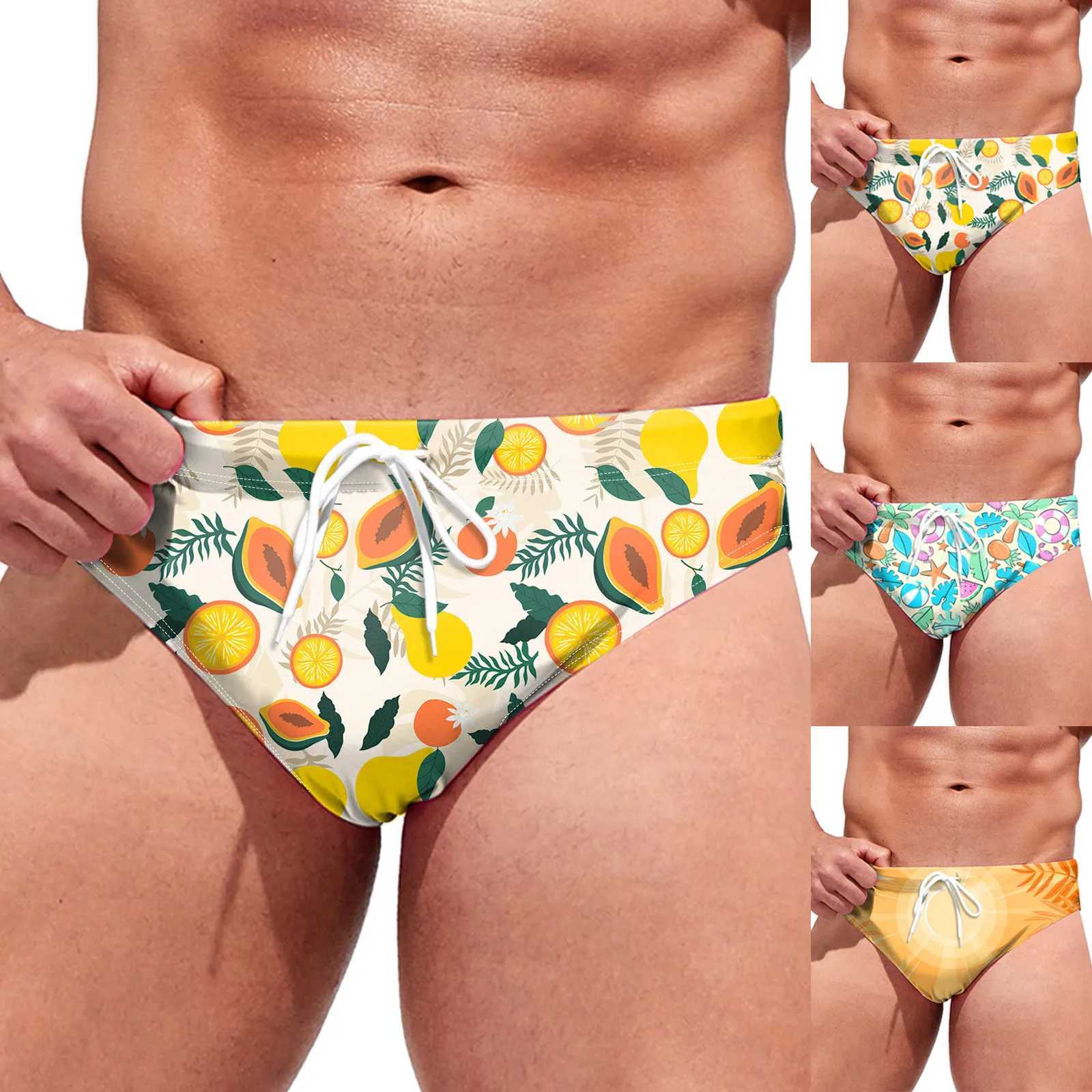 Männer Badebekleidung Herren Dreieck Badeanzug Trunks Mode Freizeit Hawaii Weiche und komfortable Schwimmen Heiße Springs Sommer Homme Maillot de Bain D240424