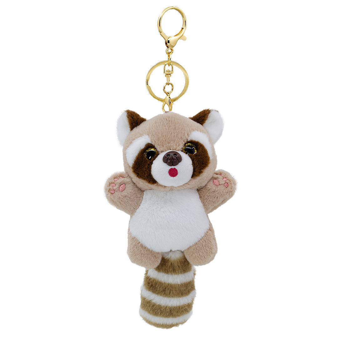 Schattige cartoon kleine panda poppen hanger pluche speelgoed sleutelhanger poppen grijp machinepop poppen groothandel