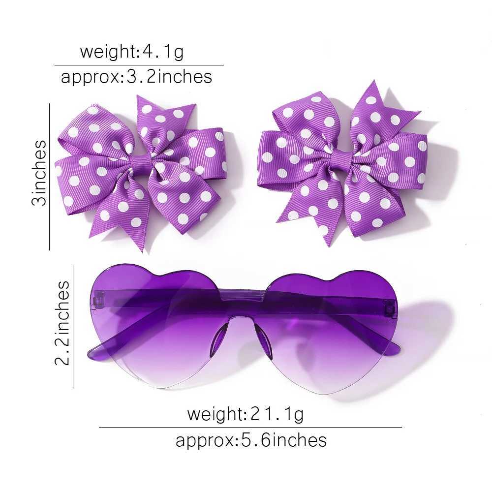 Lunettes de soleil Frames / Set Kids Kid Migne Solid Dot Hair Hairful Heart Sun Sun Set Girls Boutique Bowknot Coils Clips Children Hair Accessoires