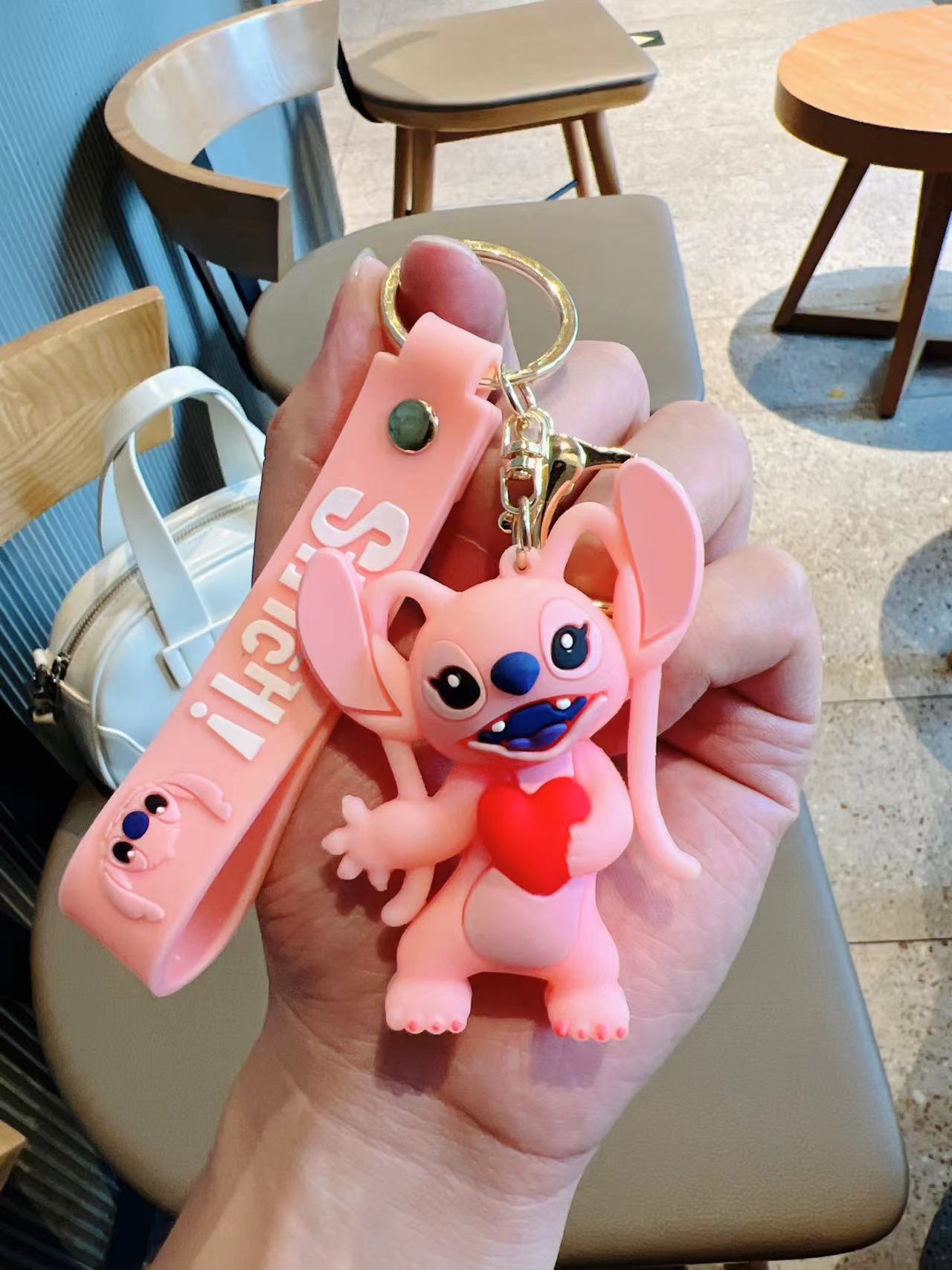 Клайтный разнообразие мультфильма милая кукла Keyring Пара модного пары сумки украшение сети цепочка кулона подарок