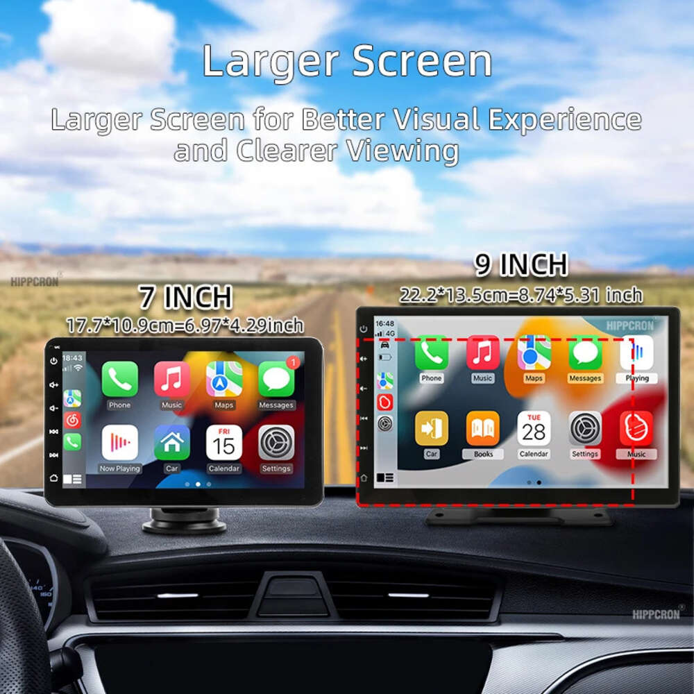 9 Zoll Auto Radio Android Auto CarPlay Multimedia Video Player IPS Touchscreen Aux Eingabe Bluetooth MirrorLink Universal