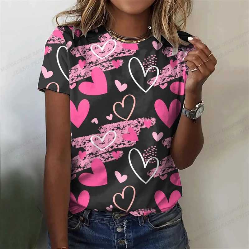 Camiseta feminina mais nova camiseta de moda para mulheres adora impressão linda camiseta o-juba de pêlo curto roupas de manga curta