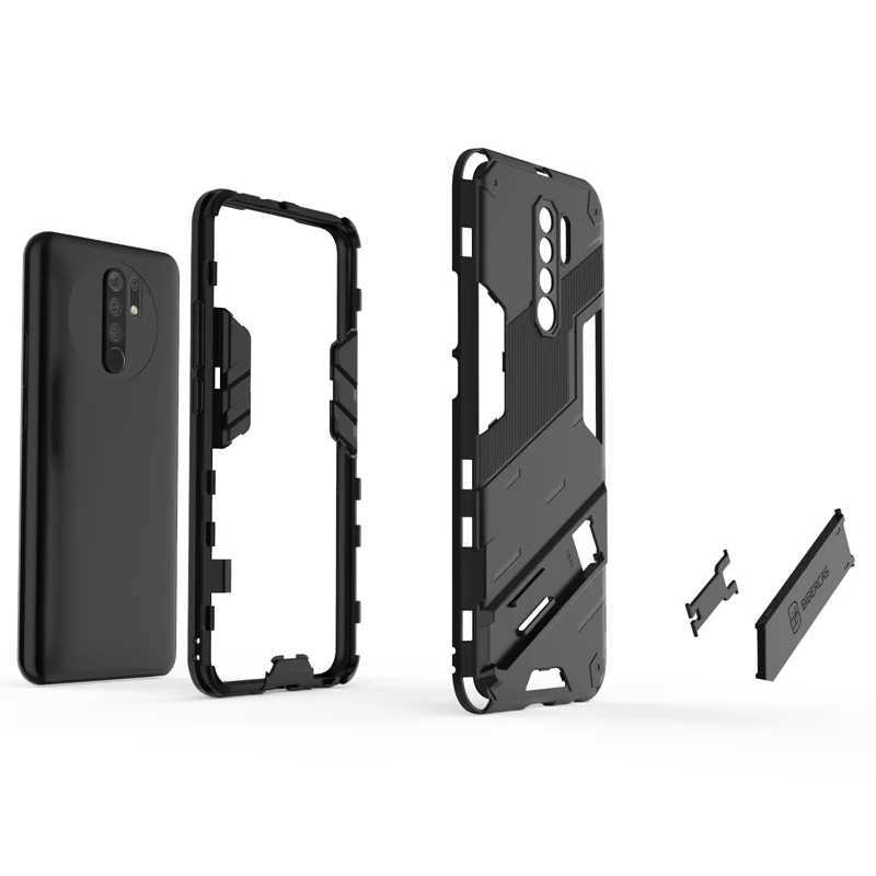 Mi Redmi 9 9a 9cケースの携帯電話ケースKickstand Armor Phone Case for Redmi 9 Prime 9 Power Shockproof Magnetic Holderバックカバー240423