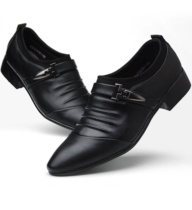 Venta caliente Classic White Men Dress Shoes 2024 Casual Business Cuero Zapatos para hombres Point Toe Boda Formal Formal Tamaño 46