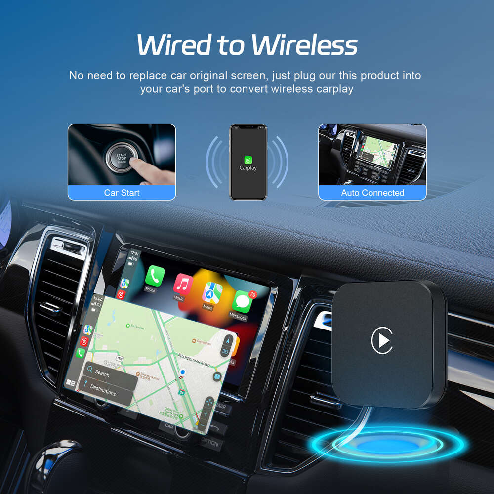 New Ai Box Carplay Car Adapter Apple Wireless Carplay Dongle Plug Play