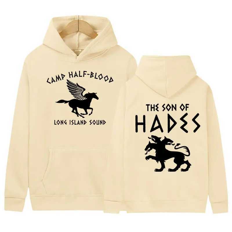 Felpa con cappuccio maschile Percy Jackson Camp How Blood Hoodie MENS MENS LONTA Pullover Fashion Pullover Felpa unisex Hoodies oversize casual Y2K abbigliamento 240424