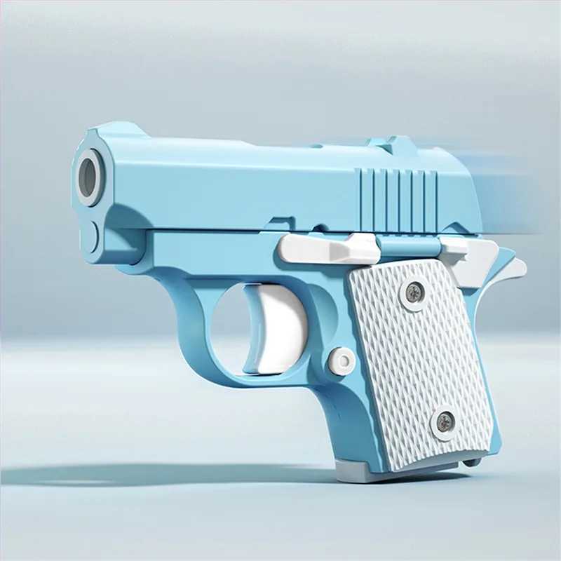 Gun Toys Kids 3D Mini Model Model Gun 1911 Toy Toy Pistols For Boys Kids Toy Bullets No Fire Rubber Launcher Collection Giftsl2404