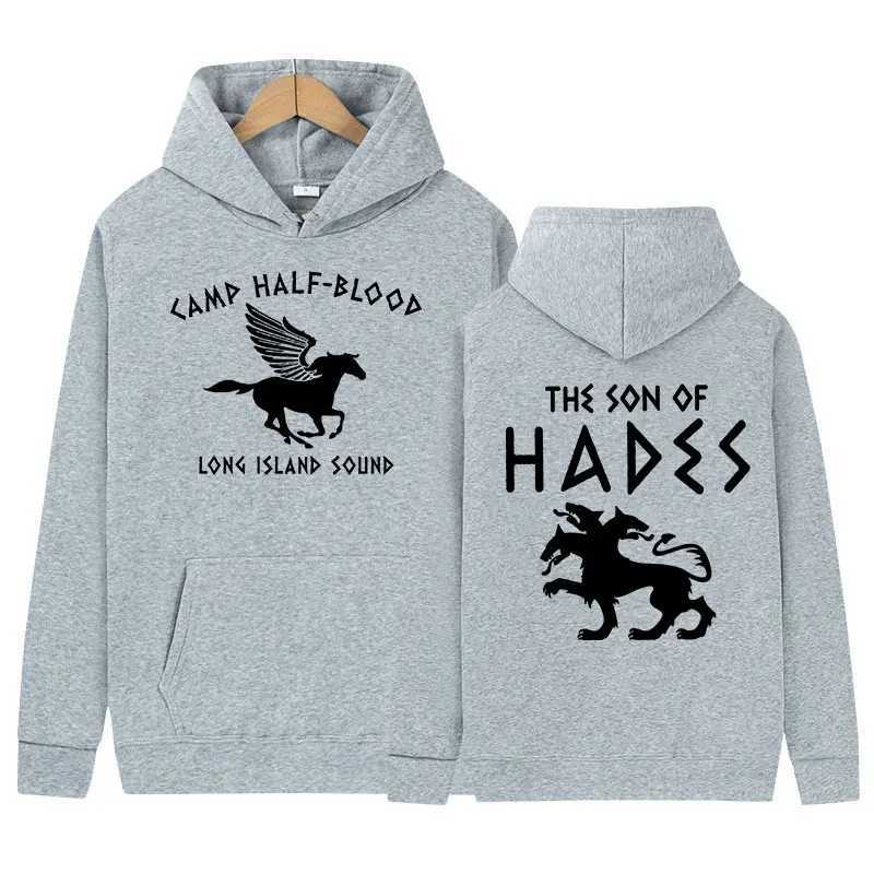 Felpa con cappuccio maschile Percy Jackson Camp How Blood Hoodie MENS MENS LONTA Pullover Fashion Pullover Felpa unisex Hoodies oversize casual Y2K abbigliamento 240424