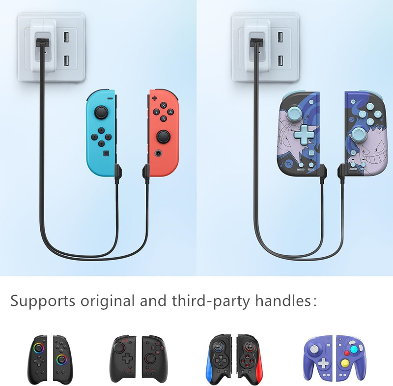 スイッチJoy-Conハンドル充電ケーブルOLEDアクセサリーJoycon左右の小さなハンドルデータケーブル