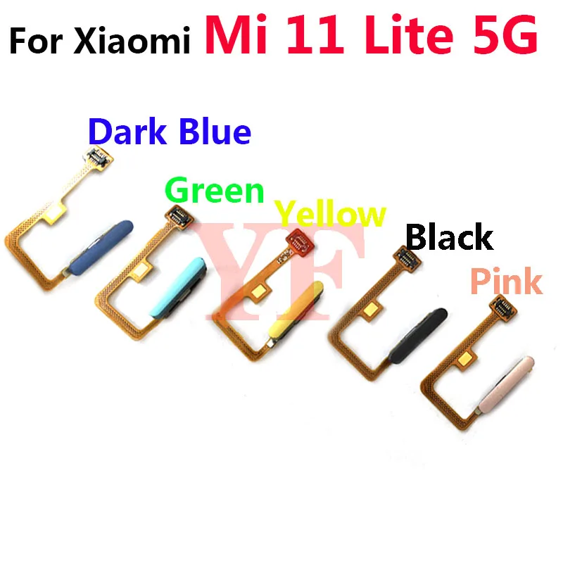 Cables Original For Xiaomi Mi 11 Lite 5G 4G 11 Youth Power Button FingerPrint Touch ID Sensor Flex Cable Replacement Repair Parts