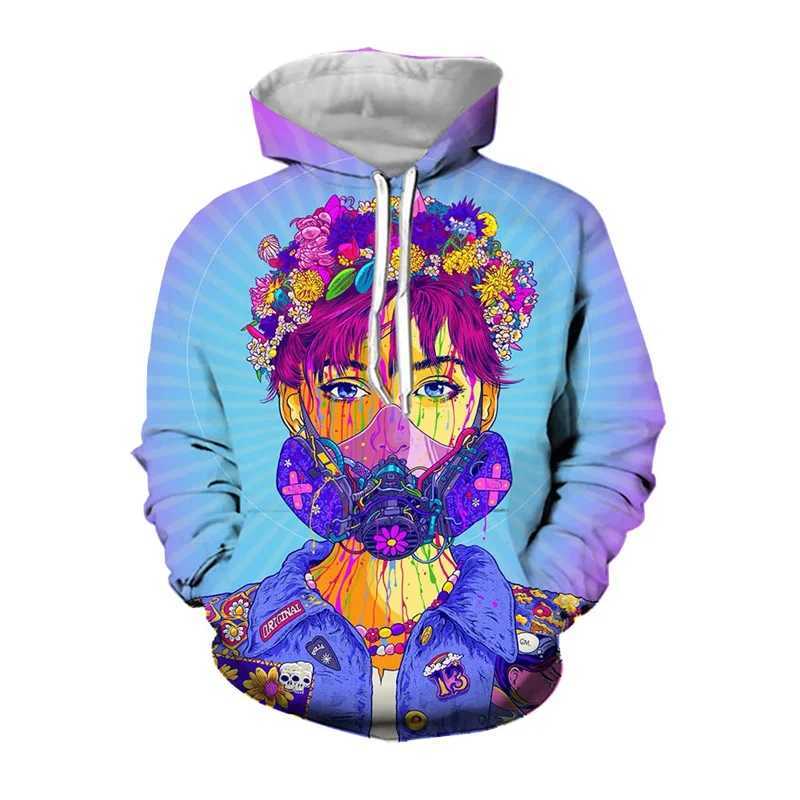 Heren Hoodies Sweatshirts 3D Cyberpunk Hacker Printing Hoodies For Men Children Fashion Streetwear Cool Hooded Sweatshirts vrouwen Harajuku Y2K pullover top 240424