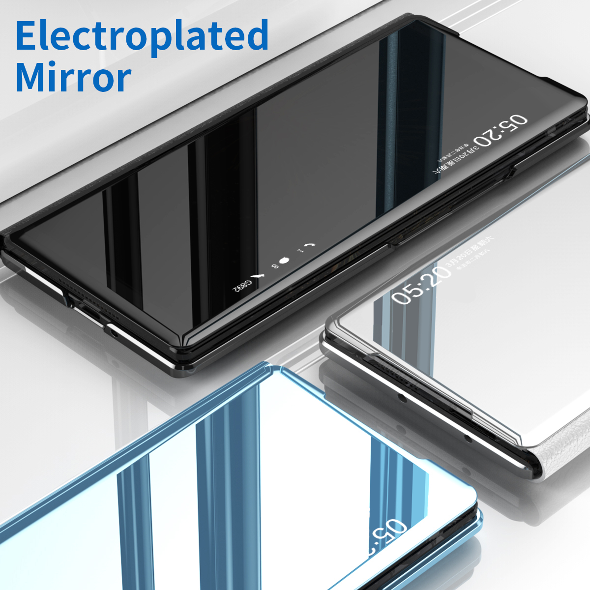 Miroir Touch For Vivo x Fold 3 Pro View Flip Flip Flip Flip Livre réveil