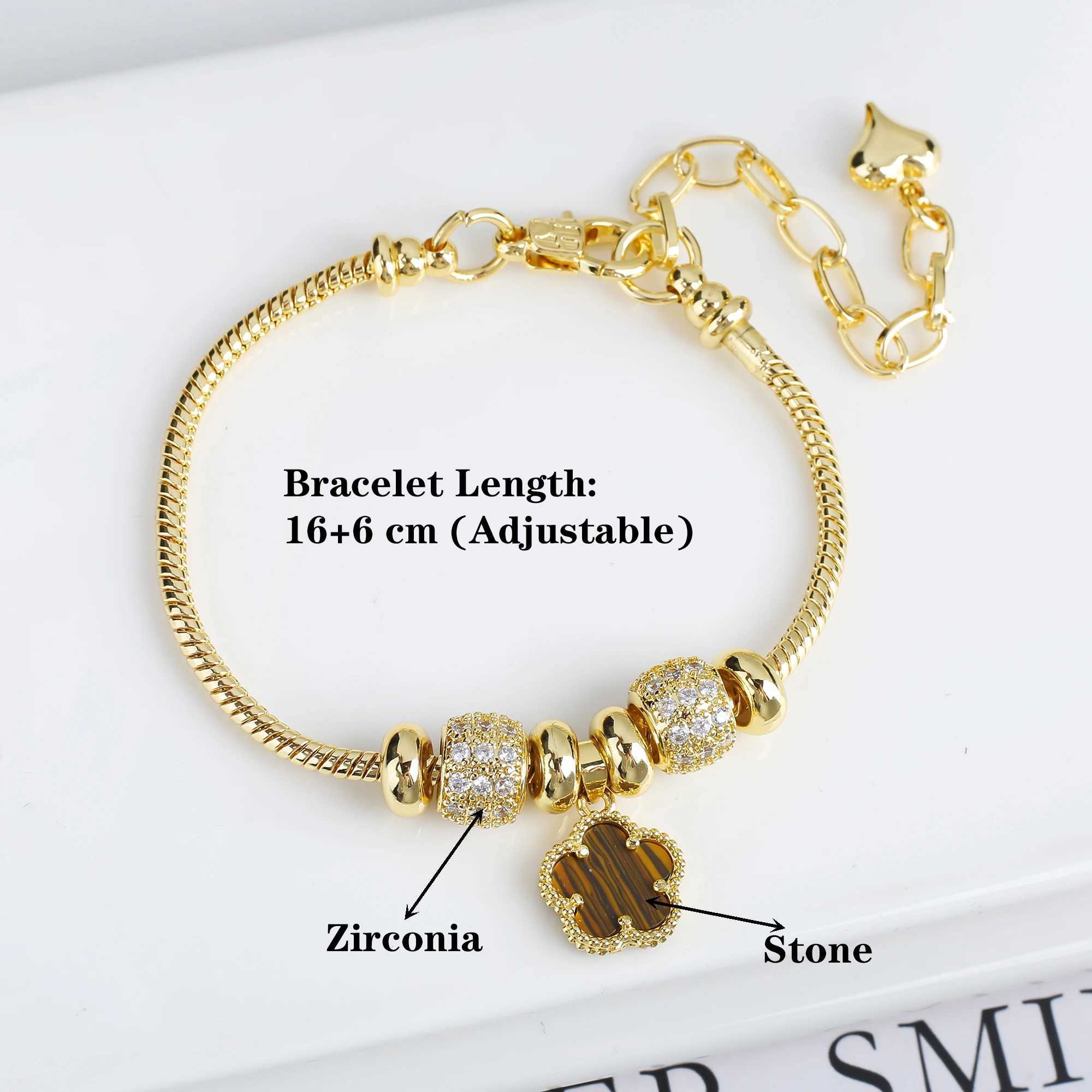 Beaded Jewelry 2024 Luxury new 5 leaf grass bracelet Womens wedding party bracelet Unique chain woven accessories 240423