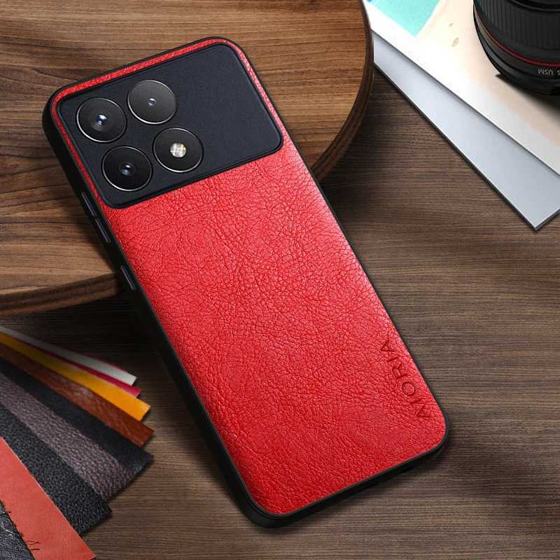 Case van mobiele telefoons Case voor X6 Pro Simple Design Luxury Leather Business Cover voor M6 Pro 4G Case D240424