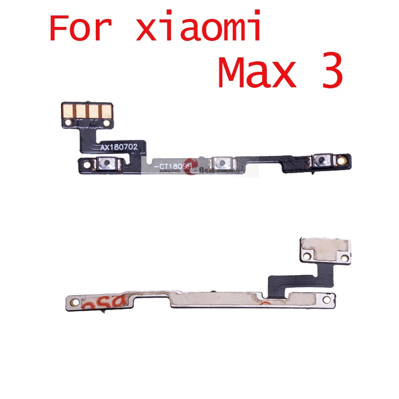 Kablolar Yeni güç açma/kapama anahtar hacmi tarafı düğmesi esnek kablo xiaomi için flex kablosu max 2 maks 2 maks 3 onarım parçaları