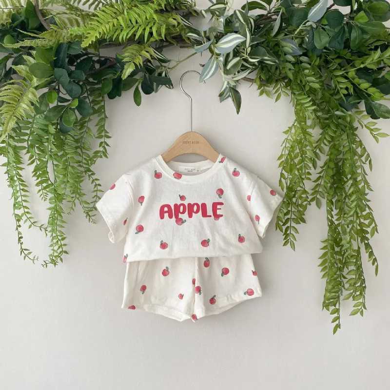 Clothing Sets Summer Baby Girls Clothes Toddler Short Sleeve Suits Thin Cotton Fruit Print Shorts Tee Sets Children Fashion T-Shirt Pants