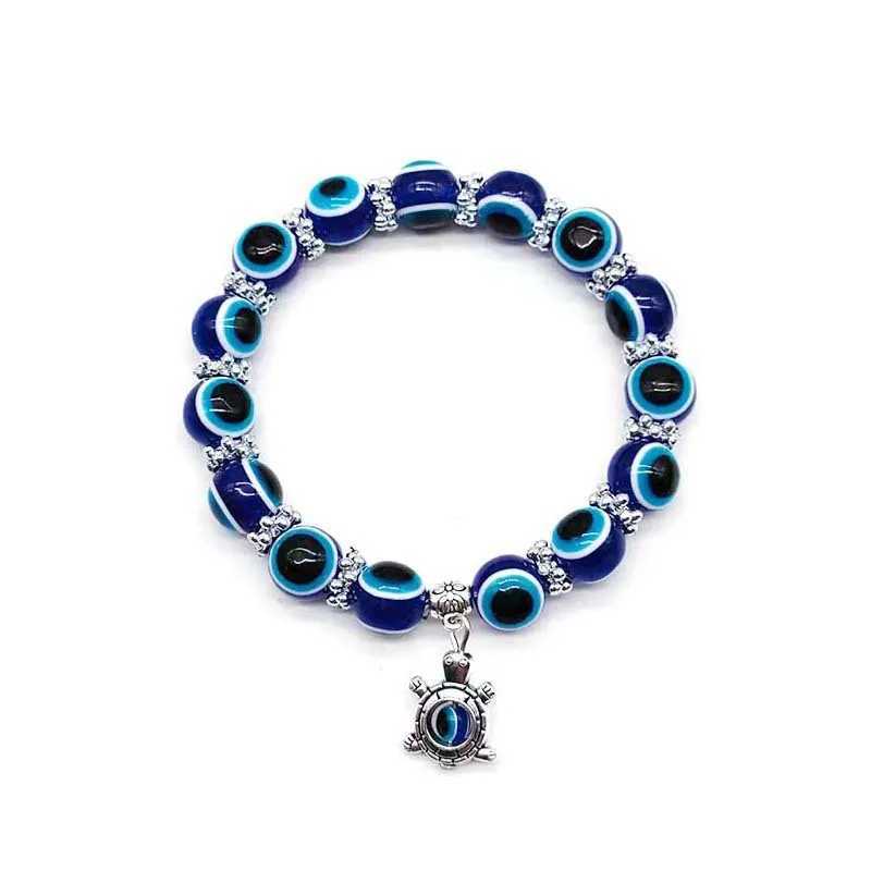 Beaded Simple Hot Selling Blue Evil Eye Women Bead Bracelet Handmade DIY Casual Men Lucky Bracelet 240423