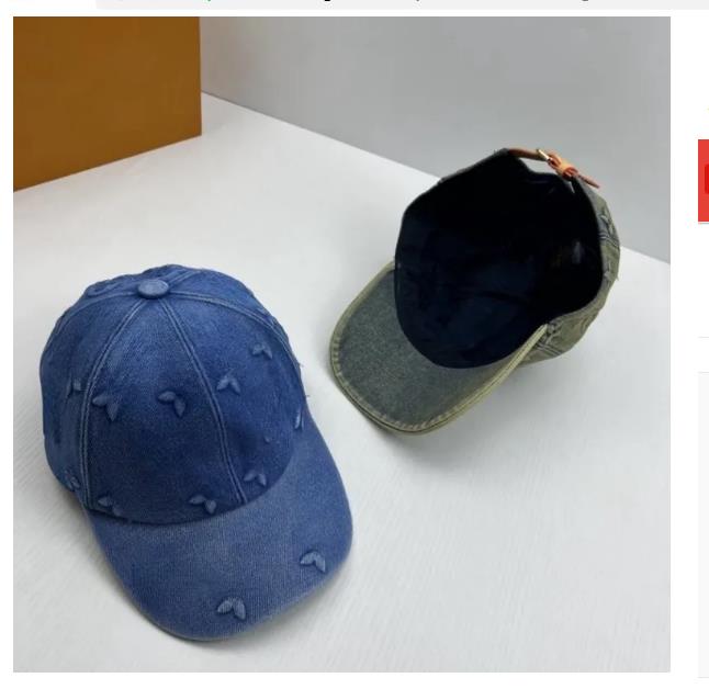 designer cowboy hatt anka tunghattar broderade denim baseball mössa för män och kvinnor retro solskade enkelt broderi casquette strand lyxiga hattar
