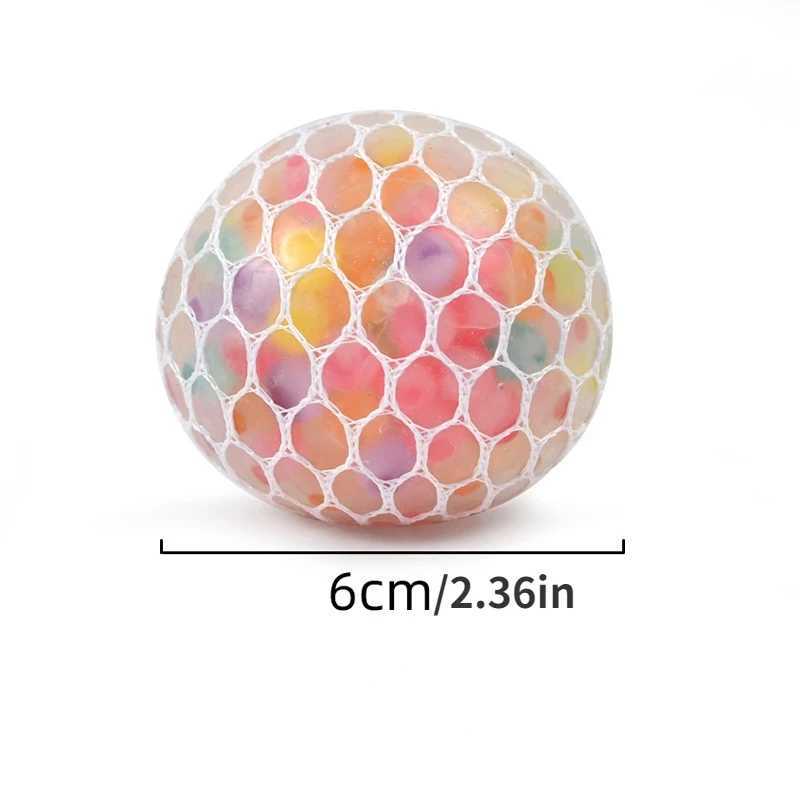 Decompression Toy Creative New Decompression And Ventilation Grape Ball Toys Tricolor Colorful Beads Grape Ball Pinch Le Childrens Toys d240424