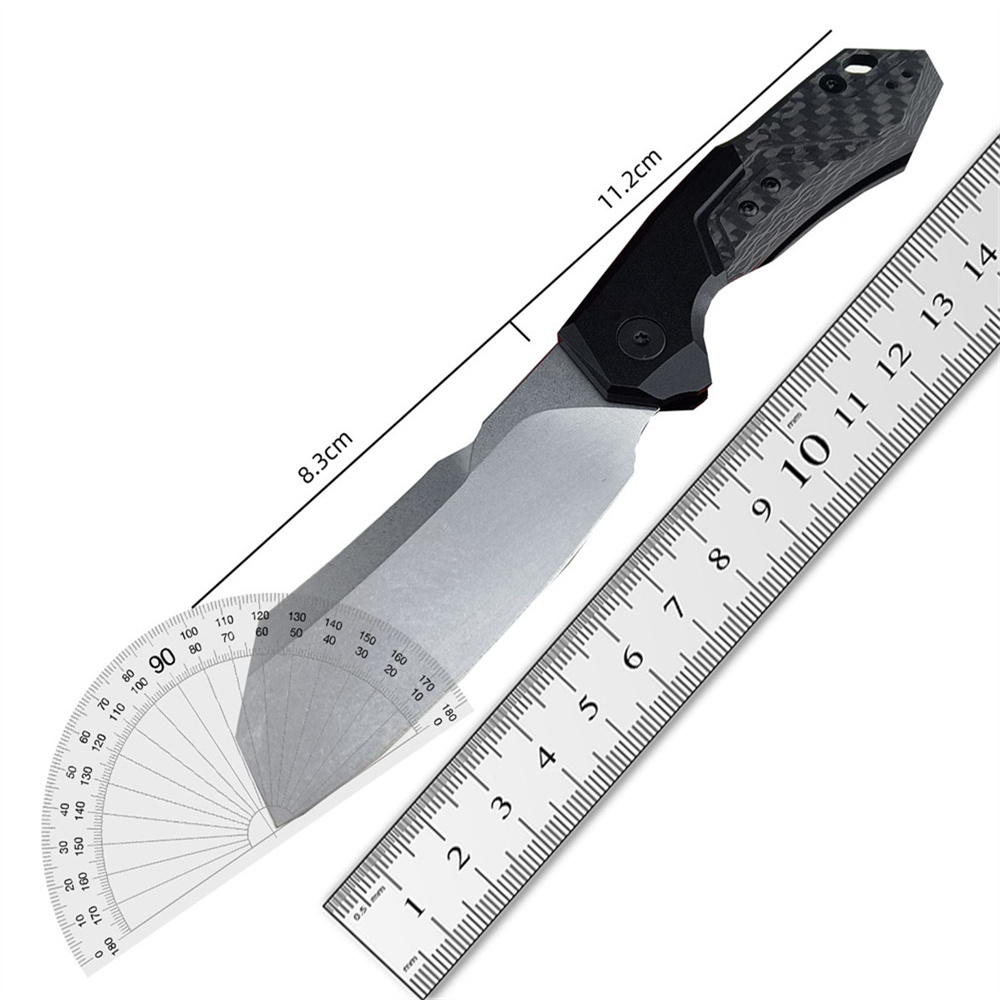 7850 Lancement 14 Couteau pliant automatique 3.28 '' D2 Tanto Point Blade en aluminium Fibre de carbone Haute dure du camping Outdoor Camping portable survivante Edc Fruit Knife