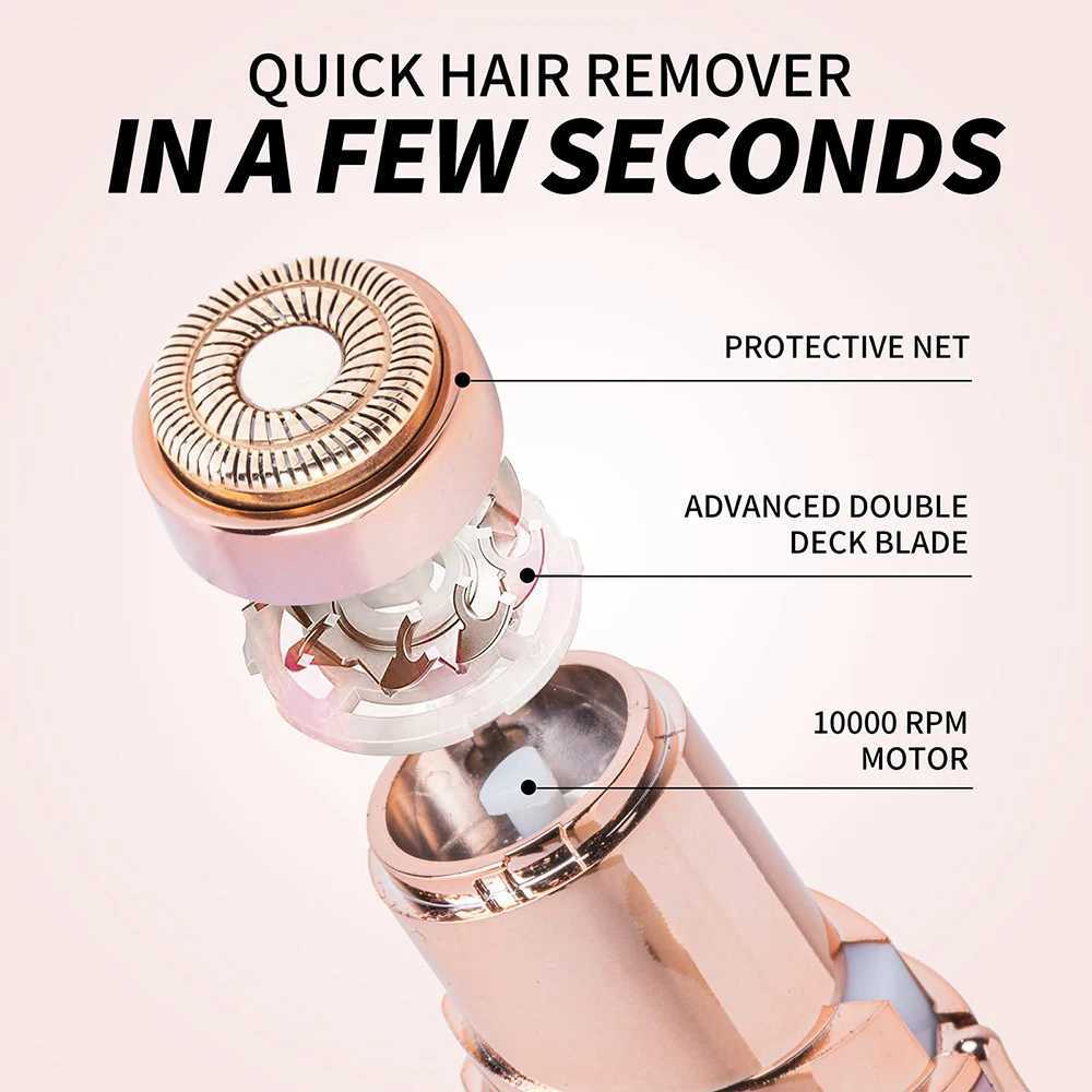 Epilator Electric Home Appliance ansiktshårborttagning Epilator Eyebrow Trimmer Shaver för känsliga områden Kvinnligt epilatorverktyg Nytt i Care D240424