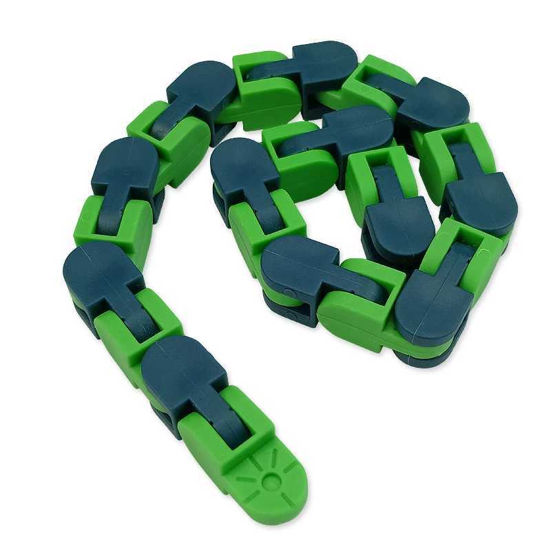 Декомпрессионная игрушка 24 узла дурацкие треки Snap и Click Fidget Antistress Chain Toy для детей детской велосипедной цепи снятия стресса взрослые сенсорные подарки D240424