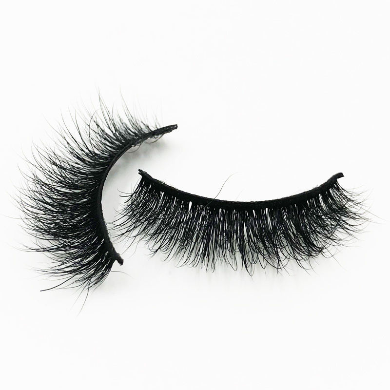 1 par Faux Silk 5D Effect Pure Handmade Full Strip Eyelash 100% Real Mink Natural Tjock Fake Eyelashes Lashes Makeup Extension