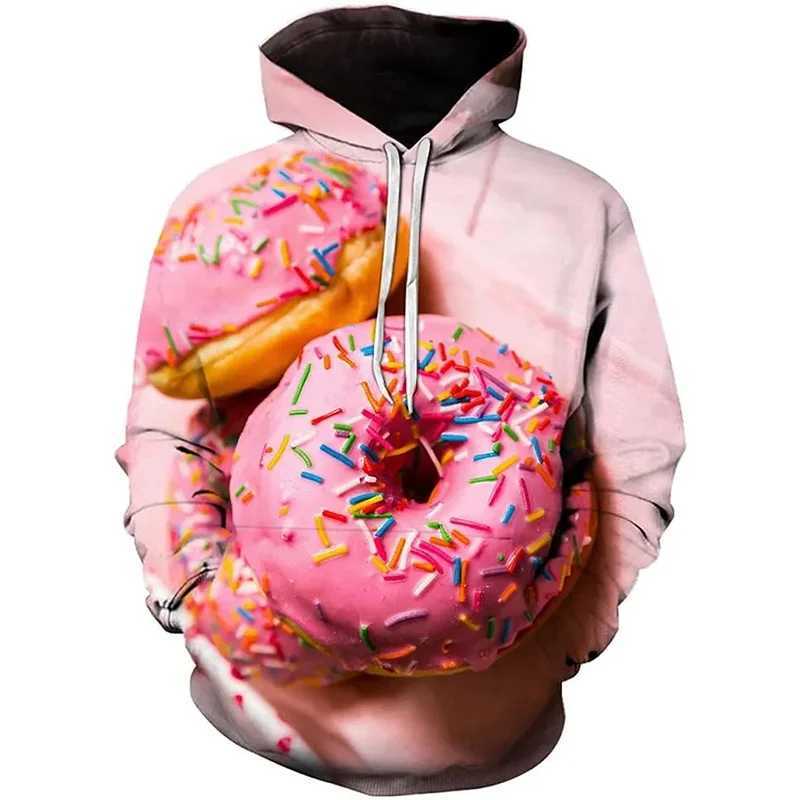 MTBK Men's 3D Printing Sweets Chocolate Donut Hoodies For Men Children Fashion Streetwear Hooded Sweatshirts Winter Unisex Y2k Funny Hoodie 240424