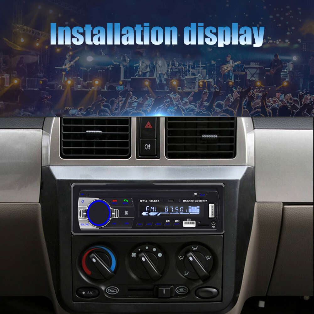 新しいDABカーラジオオートラディオステレオレシーバーFM AUX入力SD USB JSD-520 12V IN-DASH 1DIN BLUETOOTHMP3マルチメディアプレーヤー
