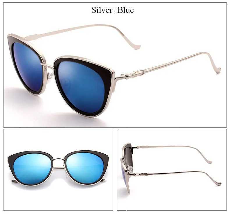 Óculos de sol 2023 NOVA CHEGAGEM MULHERES Designer de marca Cateye Sunglasses Lady Fanshion Cat Eye Retro Plano Sun Glasses Sun Glasses Oculos de Sol 240423