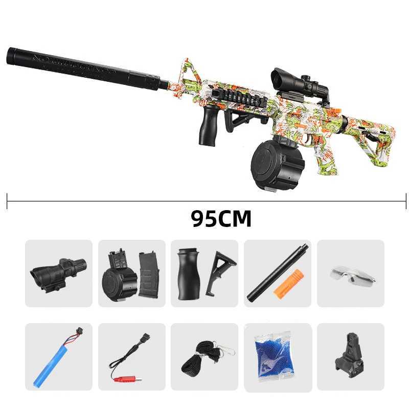 Gun Toys M416 Electric High-Speed ​​Continuous Engine Outdoor Gel Toy Gun Samma spel Modell2404