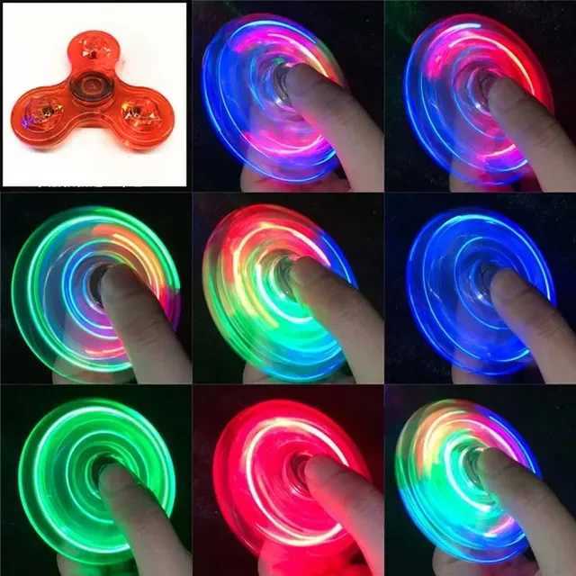 Luzes LED de brinquedo de descompressão coloridas de ponta de dedos de ponta de dedão Gyro 5 estilos 5 estilistas giratórios giratórios giratórios de dedos