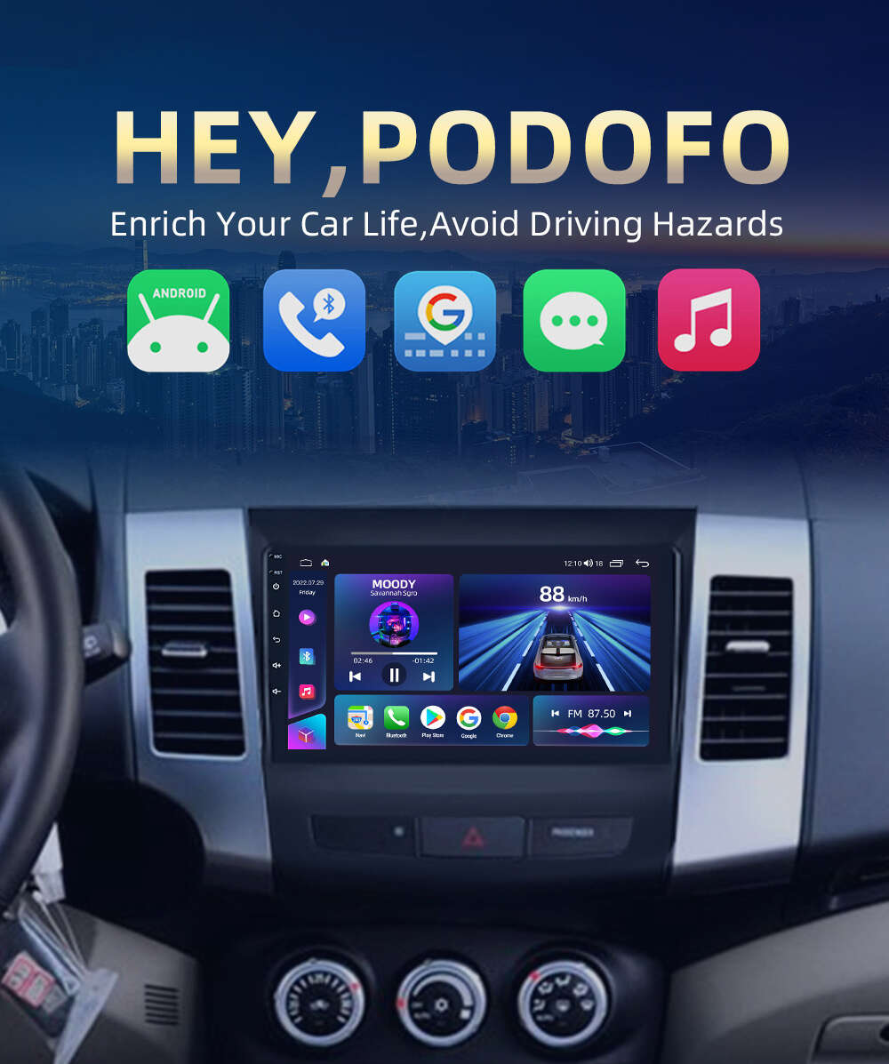 Novo jogador de rádio Android Auto Car Radio Multimidia para Mitsubishi Outlander 2008-2015 CarPlay Autoradio Navigation GPS 2din