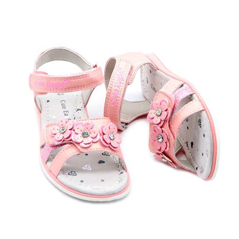 Slipper Girls Sandals Brand Sandals Child Summer Cut-Outs Rubber Leather School Sport Shoes Breattable Toe Casual Sandals Girls Newl2404