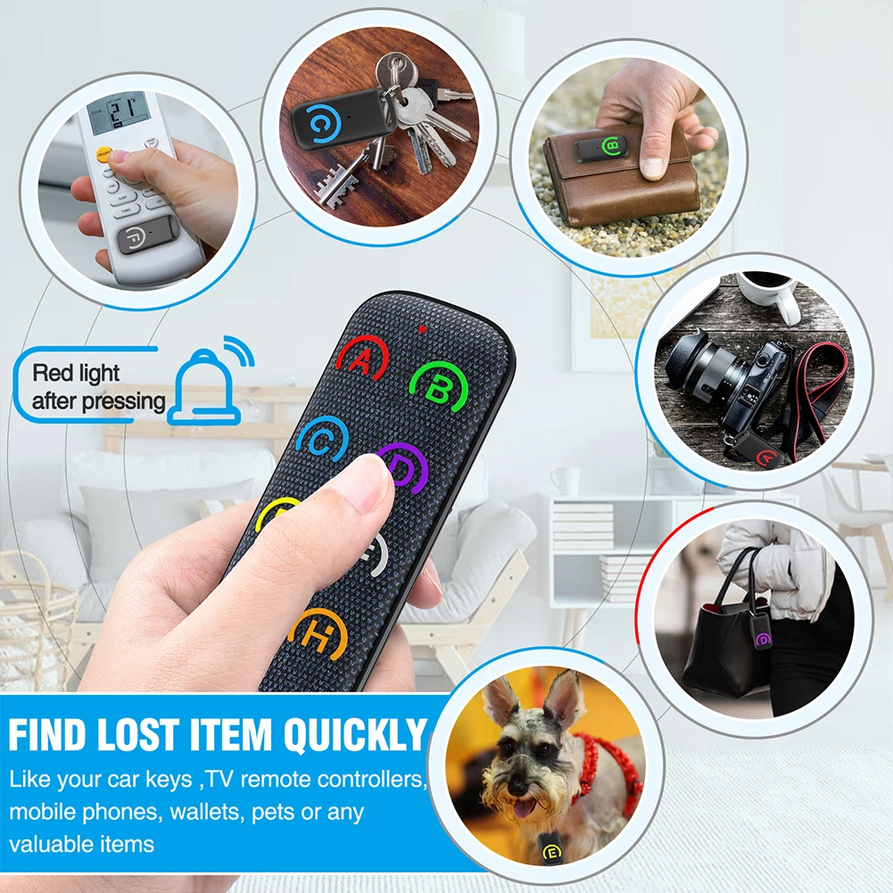 Trackers Smart Device Anti Lost Tracker Wireless Smart Tracker with 4/6/8 Receivers Car Key Finder Locator for Pets/Child/Elders