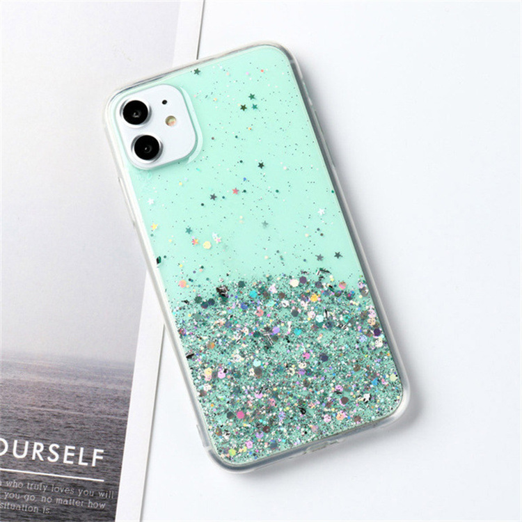 Case de téléphone iPhone de créateur de luxe Clace de téléphone Clear Silicone Silicone pour iPhone 14 15 13 12 Pro 11 Pro Max XS Max XR X 7 8 Plus Mini Se Couvre-paillettes de gradient mignonne