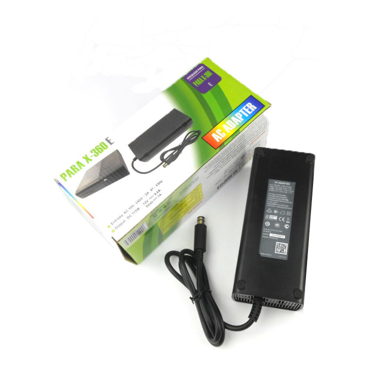 محول AC لـ X-Box 360E Console Charger Cable 115W 12V 9.6A Power Power Supply US/UK/EU/AU مع حزمة مربع