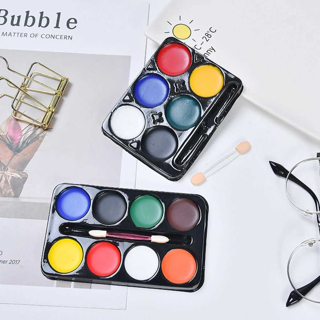 Pintura de tinta face Pintura FACE Paleta Party Party Banquet Art Figurino Pintura de pigmento Kit de bandeja de colorir Kit Acessórios de beleza cor aleatória d240424