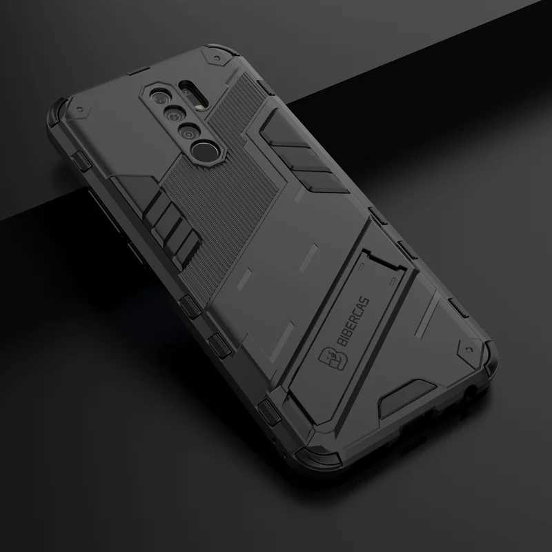 Mi Redmi 9 9a 9cケースの携帯電話ケースKickstand Armor Phone Case for Redmi 9 Prime 9 Power Shockproof Magnetic Holderバックカバー240423