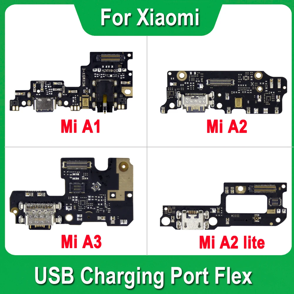 ケーブル高品質のUSB充電ポートXiaomi Mi A1 A2 A2 A2 Lite 5X 6X Dock Charger Connector Flex Cable Repair