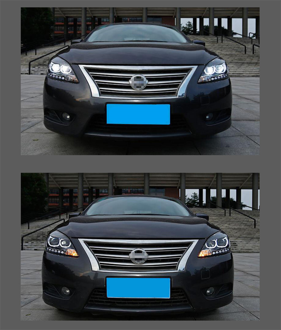 Автомобильный свет для Nissan Sylphy LED Furight Furight 2012-20 15 дневные аксессуары для обновления проектора