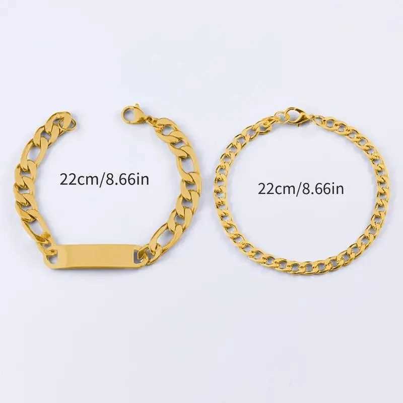 Beaded NEW 2023 Stainless steel korean Fashion Vintage Goth Bracelet for men Bracelet for women Set couple bracelet One classic 240423